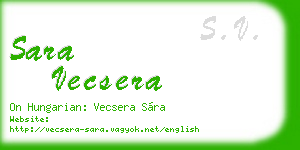 sara vecsera business card
